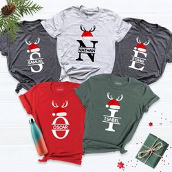 christmas letter shirt, christmas family tee, family matching tee, matching holiday shirt, personalized xmas tee, womens