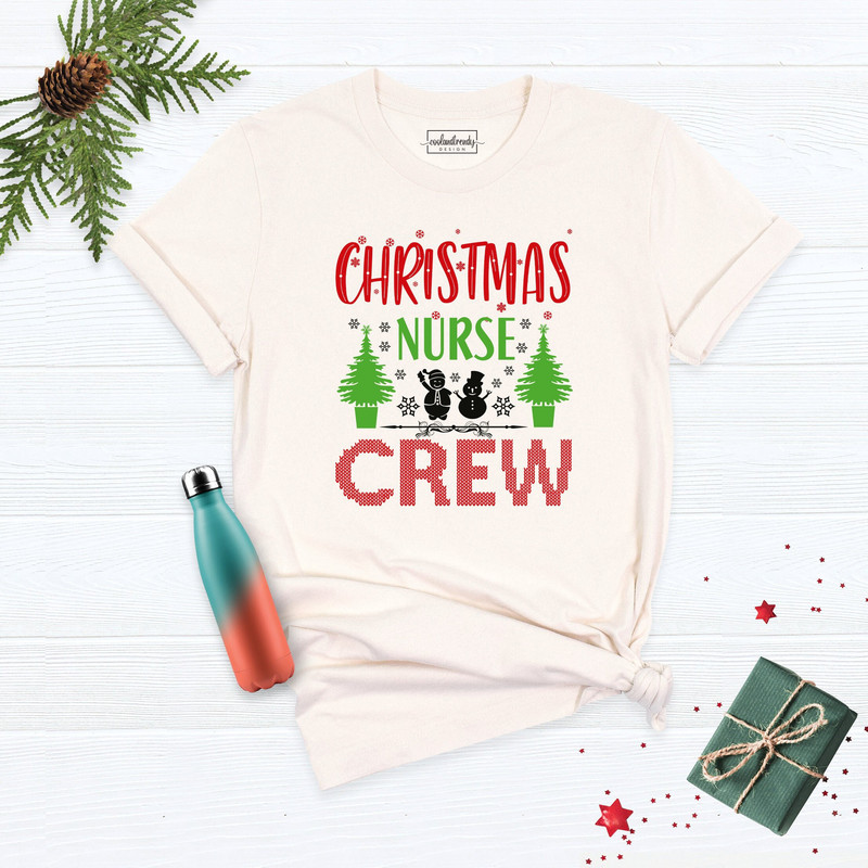 Christmas Nurse T-Shirt, Santa's Favorite Nurse Shirt, Cute Santa Shirt, Stethoscope Christmas Tee, Christmas Nursing Tee, Xmas Santa Shirt.jpg