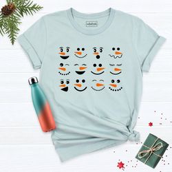 christmas snowman shirt, snowman t-shirt, matching family shirt, christmas family tee, winter time shirt, winter snowman