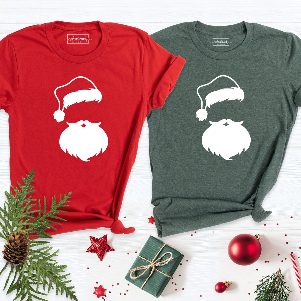 Cool Santa Shirt, Santa Shirt, Christmas Shirt, Santa Head Tee, Santa Clause Shirt, Modern Santa Face Shirt, Santa Believe Shirt, Xmas Santa.jpg