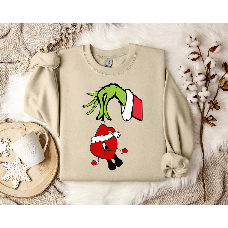 Bad Bunny Christmas Ornament Sweatshirt - Festive Holiday Music Fan Apparel - Bunny Lover Gift 2.jpg