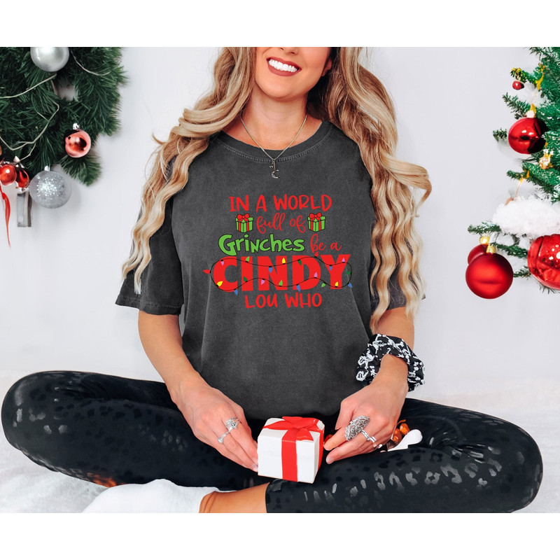 Cindy Lou Who Vibes Cotton T-Shirt - Whimsical Christmas Tee - Holiday Movie Inspired Shirt, Soft Cotton Tee - Whoville Holiday Top.jpg
