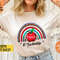 Colorful Teacher's Life T-Shirt with Rainbow and Apple Design, Bright and Cheerful Teacher Tee with Rainbow and Apple Graphic.jpg