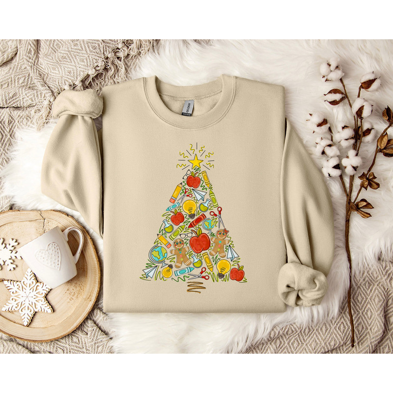 Cozy Teacher Christmas Sweatshirt - Festive Holiday Apparel for Educators, Christmas Sweater for Teachers - Xmas Gifts for Educators.jpg