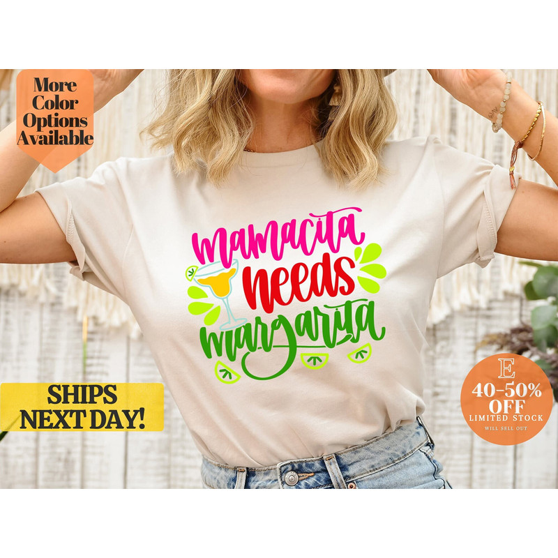 Mamacita Needs Margarita T-Shirt, Funny Mom Tee, Cinco de Mayo Shirt, Mamacita Shirt, Margarita Tee, Mom Life T-Shirt, Mexican Party Top.jpg