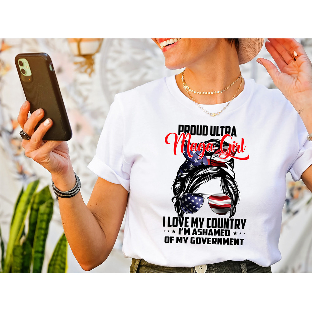 Patriots, MAGA, Trump Girl, Keep America Great, American Flag, Republican, Political Shirt, Pro-Trump Tees, Gift for Her.jpg
