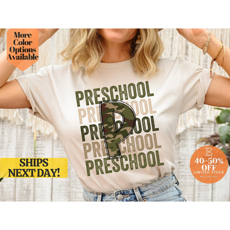 Preschool Army Camo T-Shirt, Kids Camouflage Shirt, Preschool Camo Tee, Trendy and cool army tees for Preschool kids.jpg