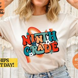 retro ninth grade tee, throwback ninth grade t-shirt, vintage 9th grade t-shirt, old school 9th grade shirt