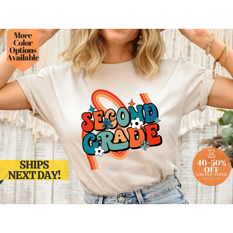 Retro Second Grade Tee, Throwback 2nd Grade T-Shirt, Vintage 2nd Grade T-Shirt, Old School 2nd Grade Shirt.jpg