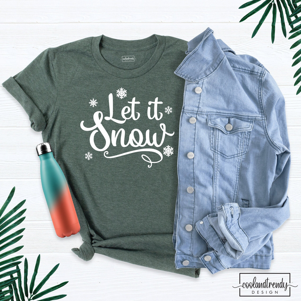 Let It Snow Shirt, Winter Shirt, Xmas Family Shirt, Snow Family Shirt, Christmas Family Shirt, Women's Christmas Tee, Holiday Matching Shirt.jpg