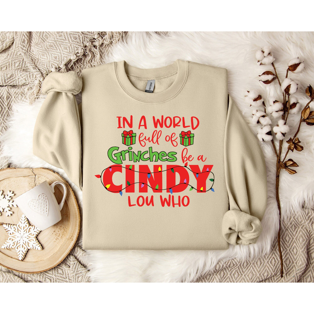 Whimsical Cindy Lou Who Inspired Sweatshirt - Holiday Apparel, Cozy Cindy Lou Who Costume Sweatshirt - Christmas Party Attire.jpg