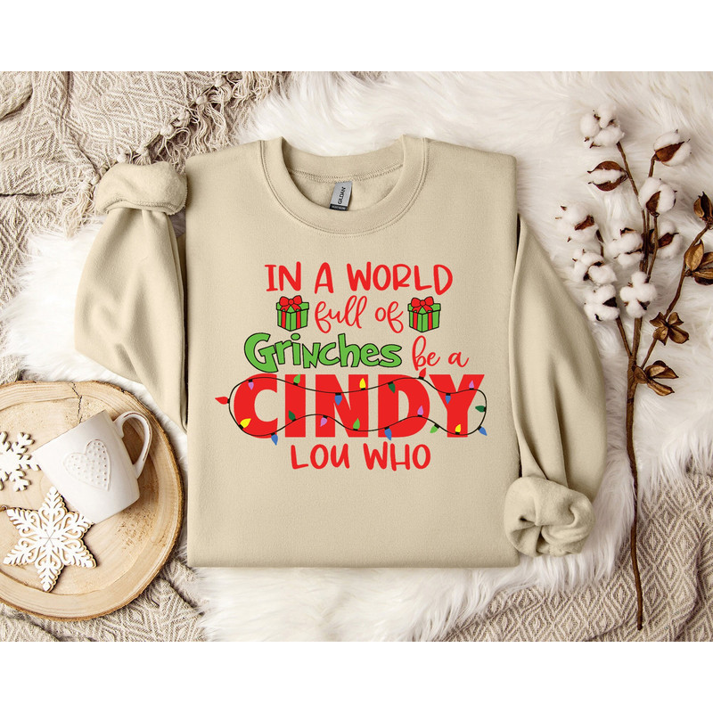 Whimsical Cindy Lou Who Inspired Sweatshirt - Holiday Apparel, Cozy Cindy Lou Who Costume Sweatshirt - Christmas Party Attire.jpg
