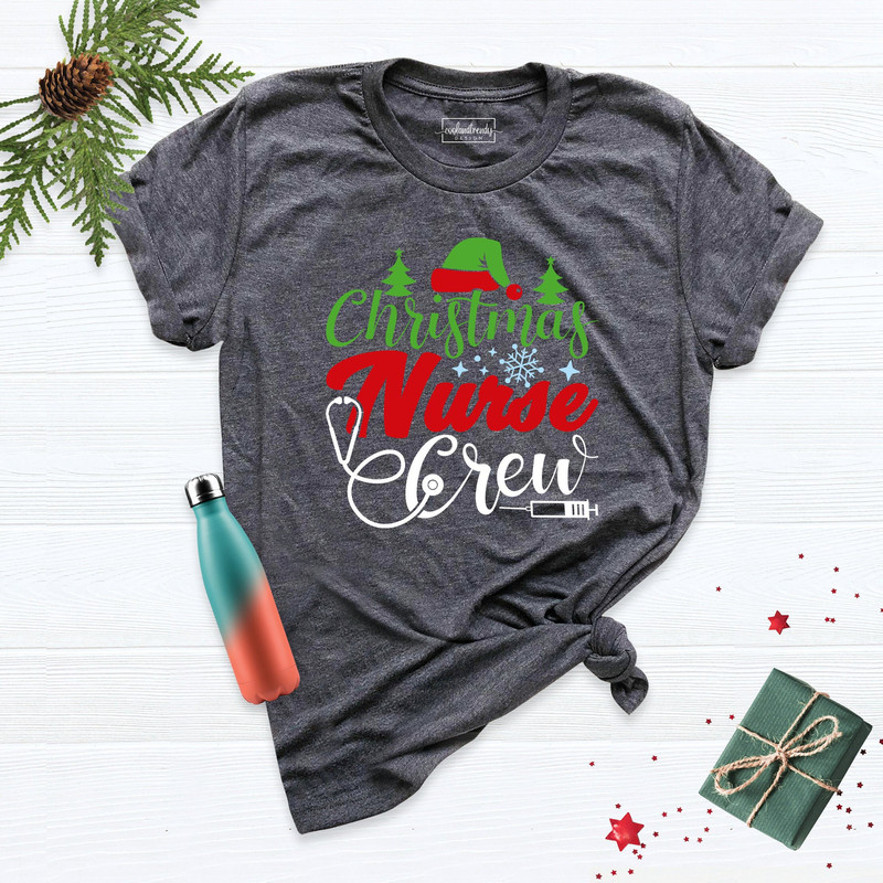 Nurse Christmas Tree Shirt, Nurse Christmas Shirt, Nursing Shirt, Nurse Icons Shirt, Funny Nurse Christmas Shirt, Medical Assistant Tee.jpg