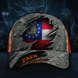 georgia papa the legend 3d hat vintage usa flag cap fathers day gift ideas from daughter