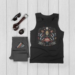 scandinavian folk art cottagecore tank top norse mythology muscle tee pagan aesthetic vintage nordic botanical garden lo