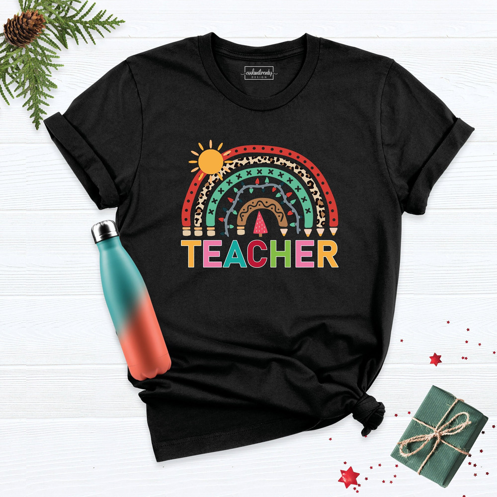 Teacher Christmas Shirt, Teacher Holiday Shirts, Teacher Life Shirt, Xmas Teacher T-Shirt, Merry Teacher Shirt, Christmas Teacher Tee.jpg