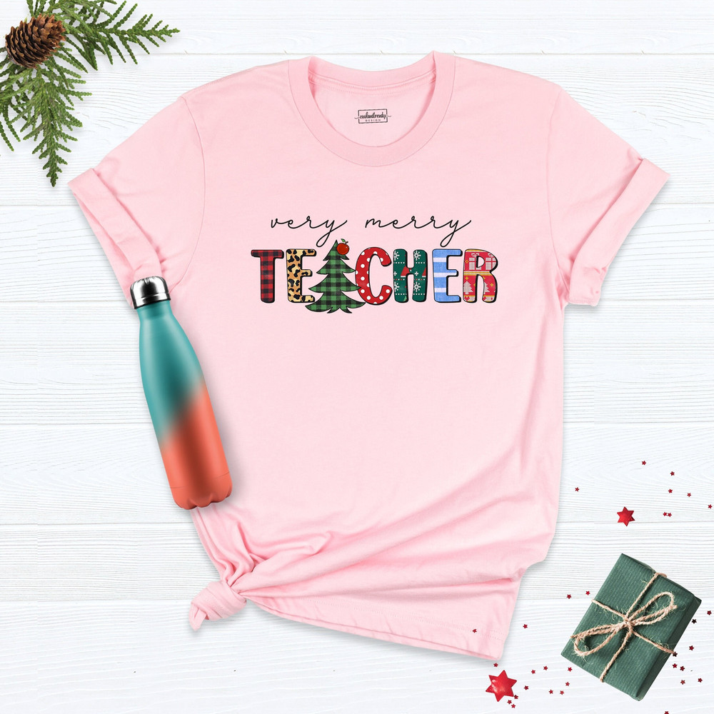 Very Merry Teacher Shirt, Merry Teacher Students Shirt, New Teacher Shirts, Back To School Shirt, Teacher Christmas Shirt, Xmas Teacher Tee.jpg