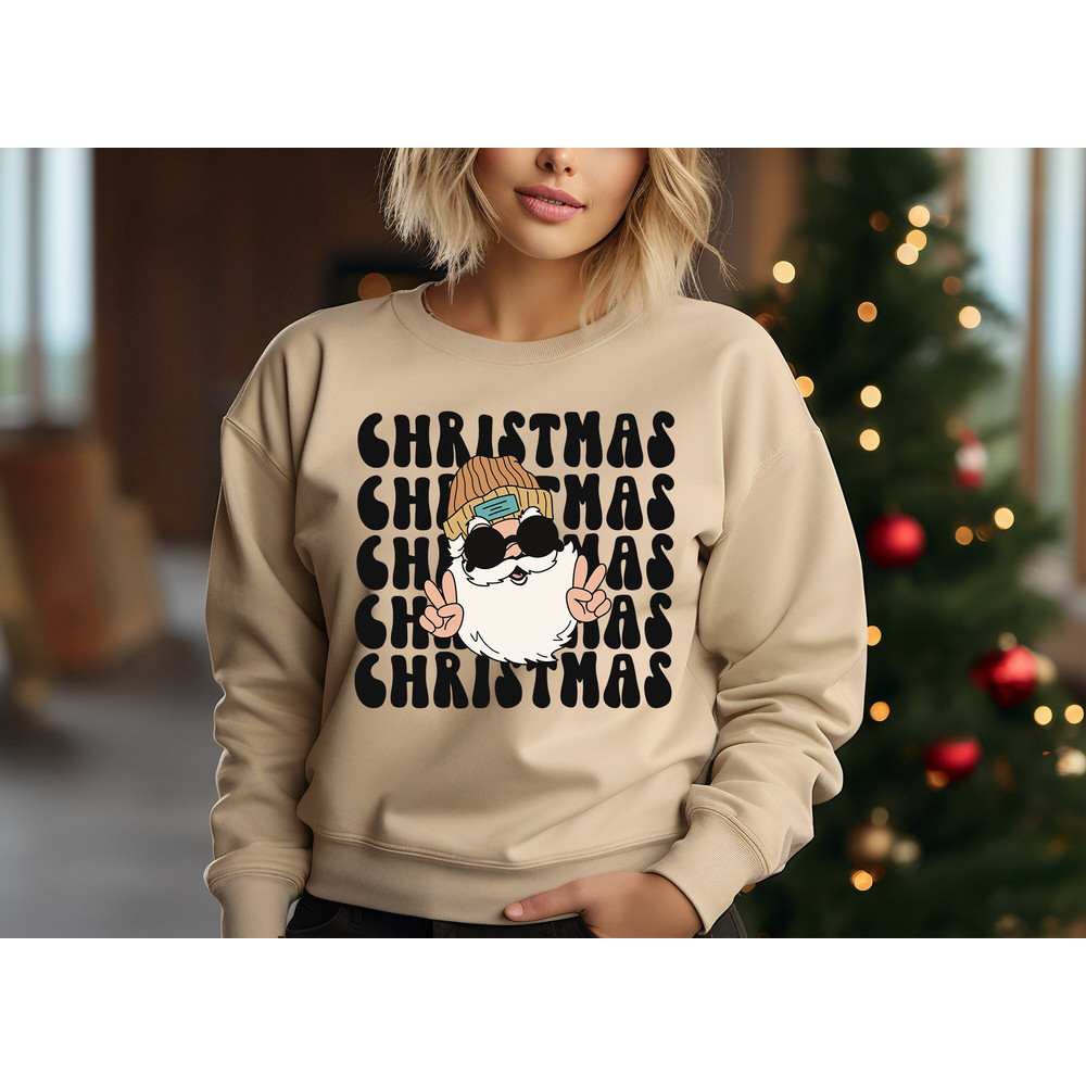 Christmas Santa Sweatshirt, Christmas Tee, There's Some Hos In This House Shirt, Retro Santa Shirt,Retro Christmas,Christmas Shirt For Women.jpg