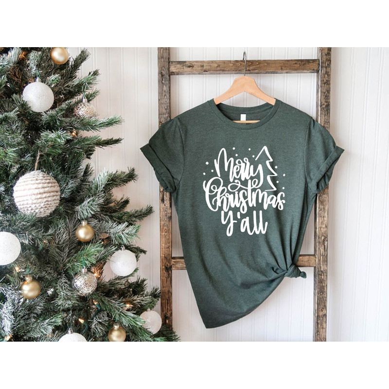 Christmas Shirt, Merry Christmas Y'all Shirt, Women's Christmas Shirt, Cute Christmas Tees, Christmas Shirts, Christmas Tees for Women.jpg
