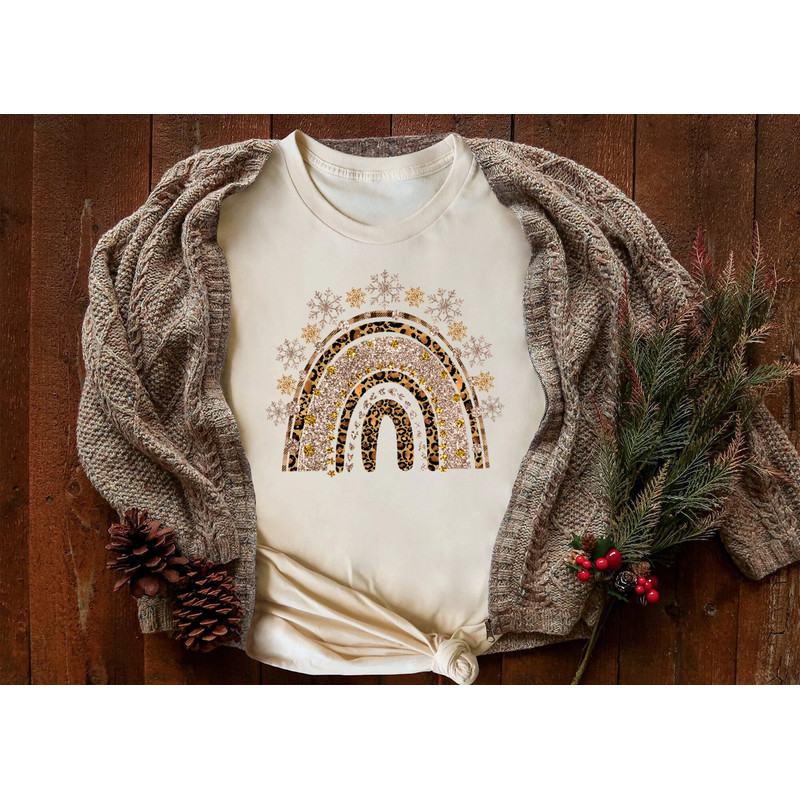 Christmas Shirts For Women, Christmas Leopard Shirt, Merry and Bright Shirt, Christmas Tee Shirt, Christmas Tees,Holiday Shirts,Winter Shirt.jpg