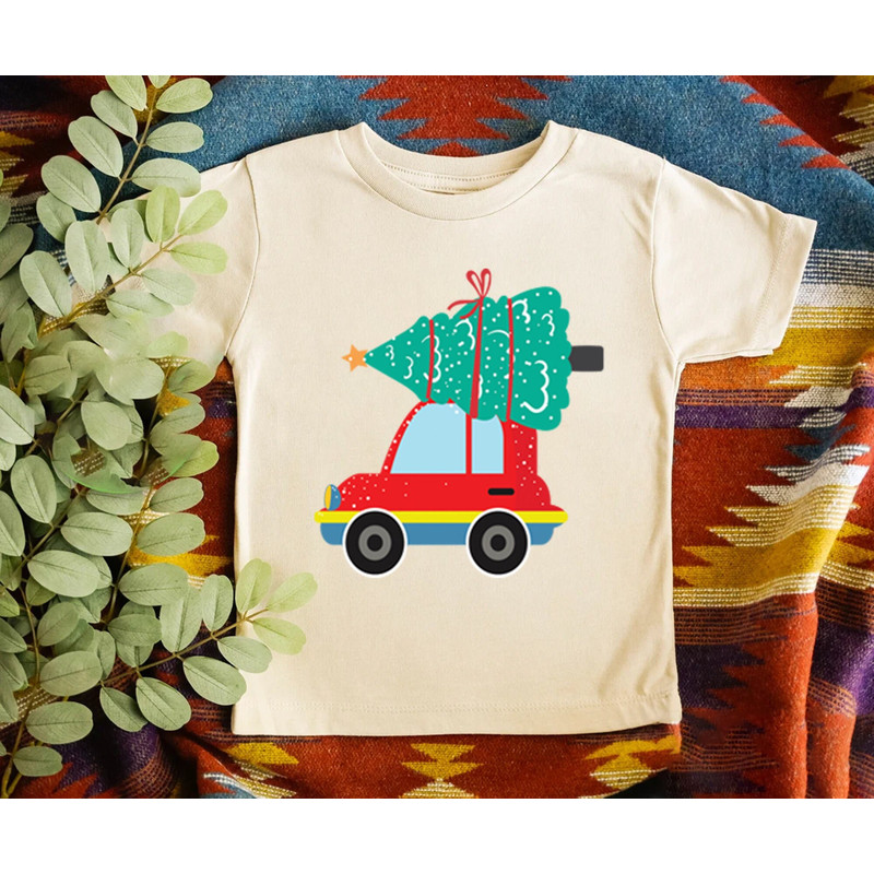 Red Car Christmas Kids Shirt, Cute Christmas Toddler Top, Christmas Tree Kids Baseball Shirt,Christmas Kids Tee,Kids Toddler Christmas Shirt.jpg