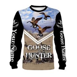 Goose hunting Custom Name 3D All over print Shirts &8211 Personalized hunting gift &8211  FSD181