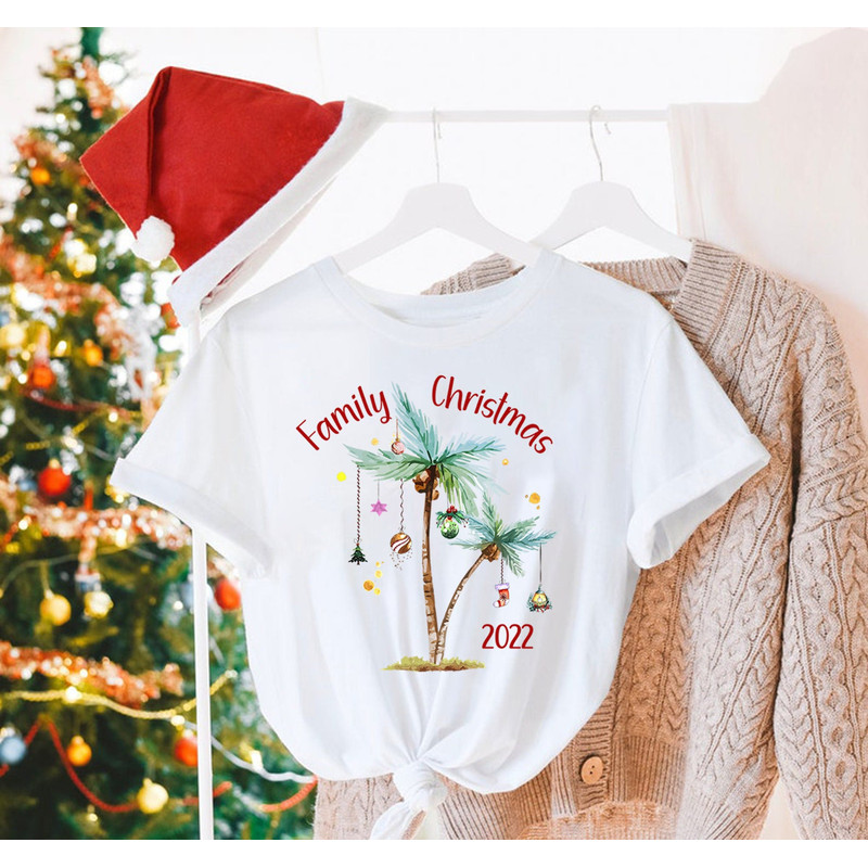 Tropical Christmas shirts, Christmas On The Beach, Christmas Palm Tree, Family Christmas Shirts, Christmas Matching Shirts, Xmas Palm Tree.jpg