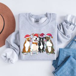 christmas dog sweatshirt, pitbull terrier shirt, dog lover gift, dog christmas shirt, dog owner christmas gift, holiday