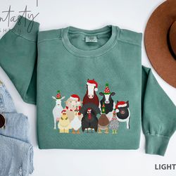 christmas farm sweatshirt, animals christmas sweatshirt, funny christmas sweatshirt, farm animal christmas sweatshirt, i