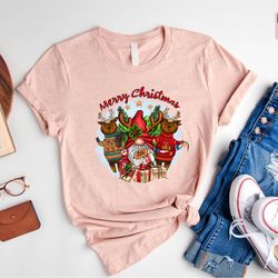 christmas gnome shirt, cute gnomies tshirt, merry christmas t-shirt, cute christmas tee, santa shirt, santa deer shirt,