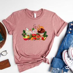 christmas gnomes t-shirt, christmas coffee shirt, gnome christmas tee, coffee lover gnomes tee, gnomies santa shirt, chr