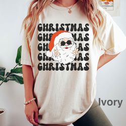 christmas santa t-shirt, christmas santa t-shirt, christmas t-shirt, holiday apparel, cute santa shirt, iprintasty chris