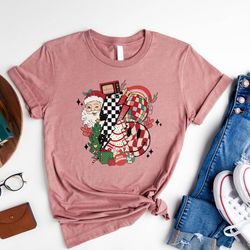 christmas shirt, santa claus tshirt, christmas tee, christmas santa, merry christmas shirt, christmas vibes tee, milk co