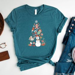 christmas shirts for women, christmas doodles shirt, christmas tee shirt, christmas tree shirt, christmas tees, holiday