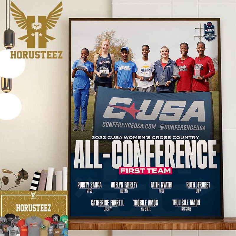 2023 CUSA Womens Cross Country All-Conference First Team Home Decor Poster Canvas.jpg