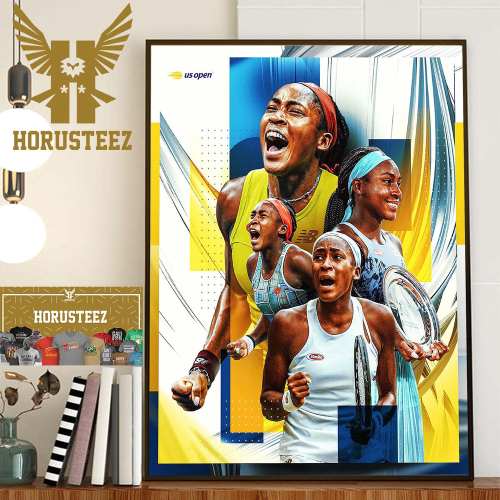 2023 Womens US Open Champion Is The First Grand Slam Title Of Coco Gauff Home Decor Poster Canvas.jpg
