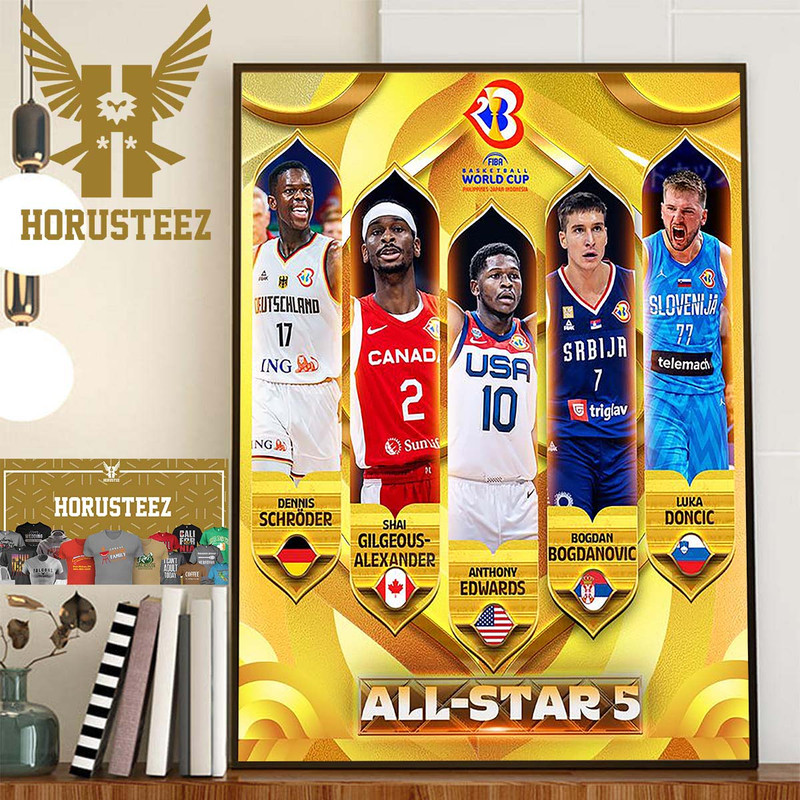 All-Star Five Of FIBA Basketball World Cup 2023 Home Decor Poster Canvas.jpg