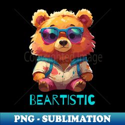 Beartistic Cute Baby Bears Cool Artsy Vibes - Instant Sublimation Digital Download - Perfect for Sublimation Mastery