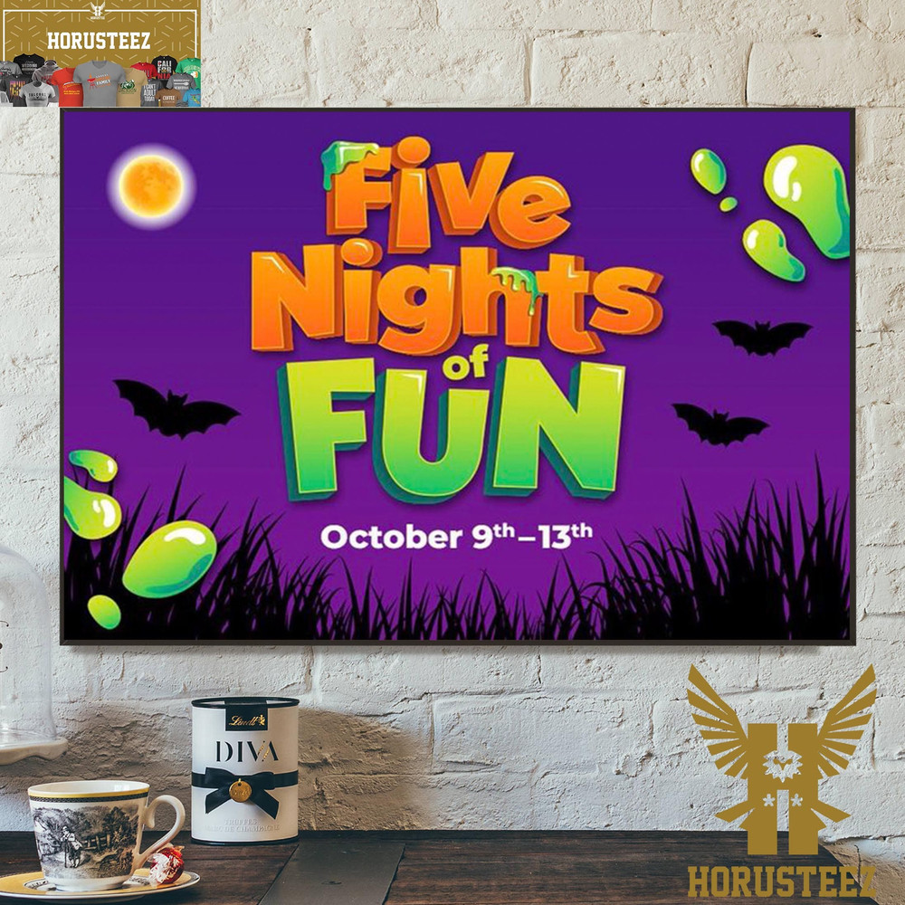 Chuck E Cheese Five Nights of Fun Halloween Promotion Home Decor Poster Canvas.jpg