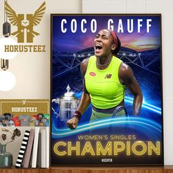 coco gauff is the womens singles champion at us open 2023 home decor poster canvas