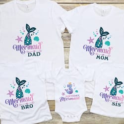 custom mermaid birthday shirt , birthday shirt with any age birthday shirt , girl birthday shirt , birthday girl tee, m