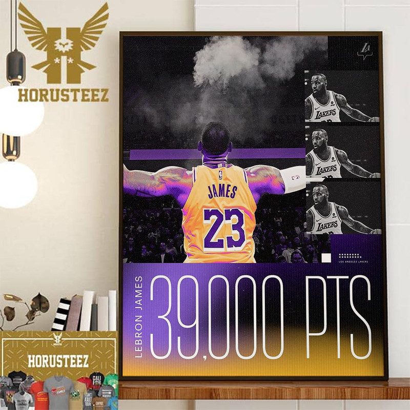 Congrats Lebron James Reached 39K Career Points In NBA Home Decor Poster Canvas.jpg