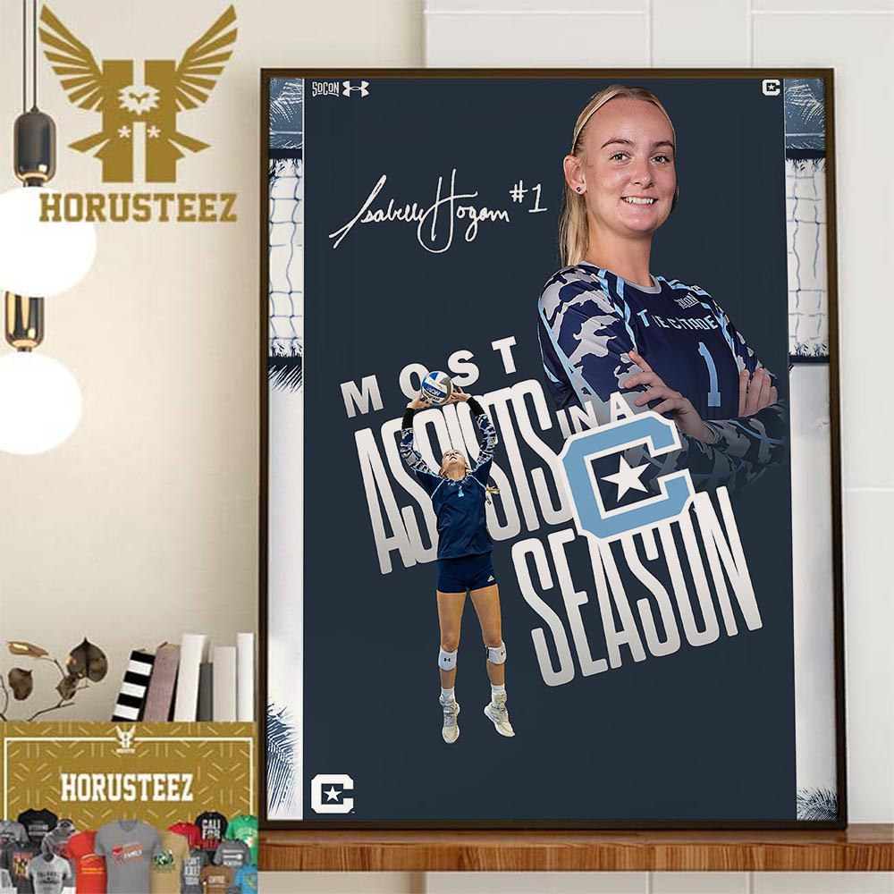 Congrats The Citadel Volleyball Belle Hogan Is The Most Assists In A Season Home Decor Poster Canvas.jpg