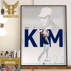 congrats tom kim back-to-back at the shriners childrens open and the third career pga tour victory home decor poster can