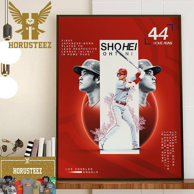 Congratulations Shohei Ohtani is The First Japanese-Born Player To Lead Respective League AL NL In Home Runs Home Decor Poster Canvas.jpg