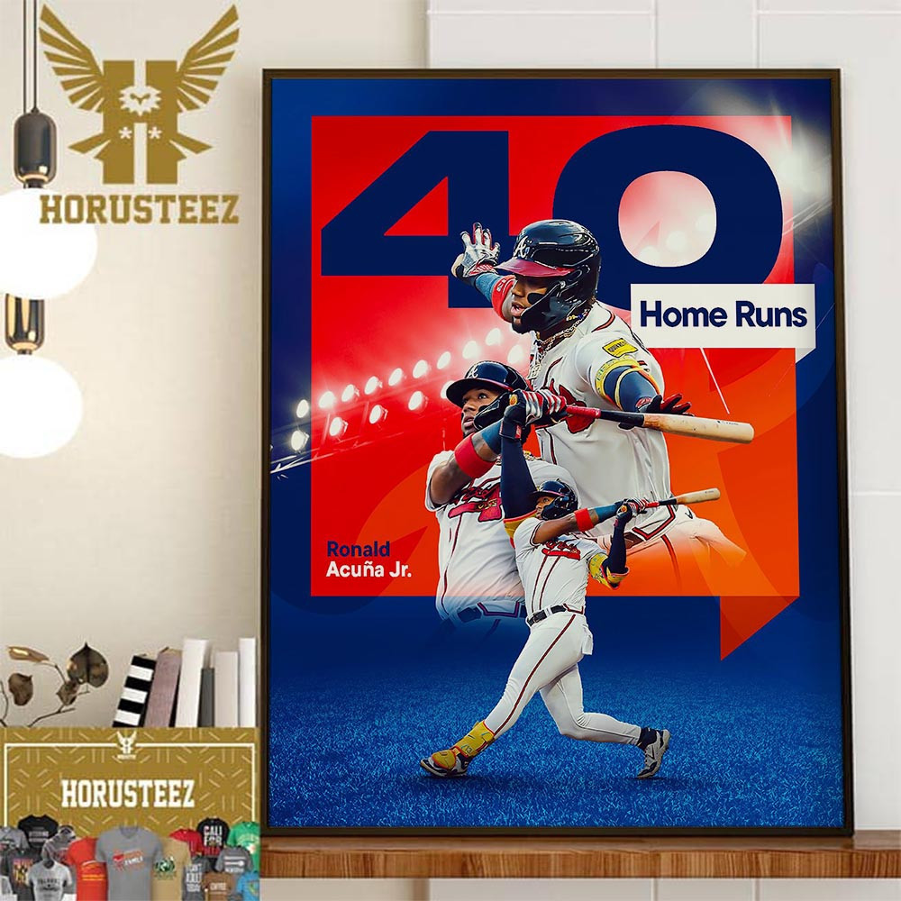 Congratulations To Ronald Acuna Jr 40 Home Runs Home Decor Poster Canvas.jpg