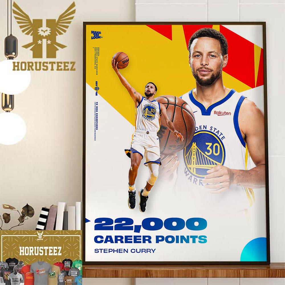 Congratulations To Stephen Curry Reached 22000 Career Points Home Decor Poster Canvas.jpg