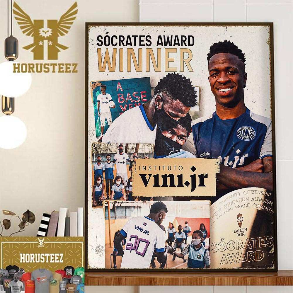 Congratulations to Vinicius Junior Receives The Socrates Award Winner Home Decor Poster Canvas.jpg