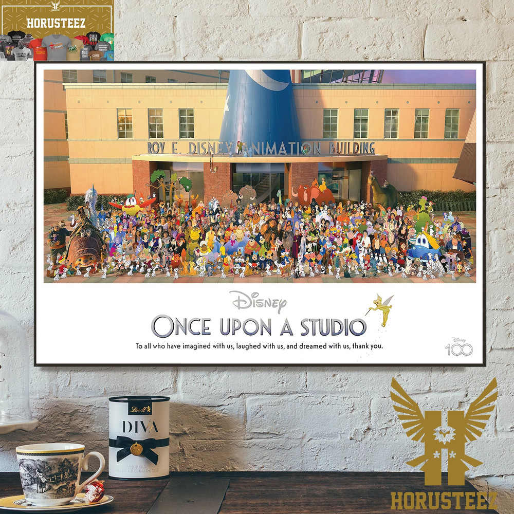 Disney 100 Once Upon A Studio Lithograph Animation Photo Characters Exclusive Home Decor Poster Canvas.jpg