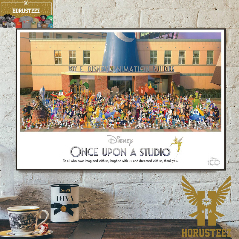 Disney 100 Once Upon A Studio Lithograph Animation Photo Characters Exclusive Home Decor Poster Canvas.jpg